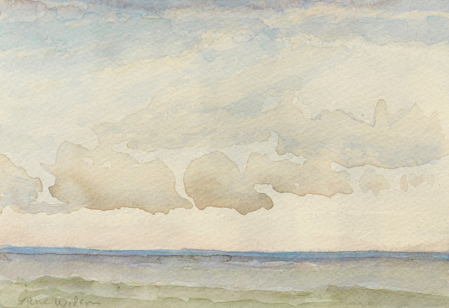 Clouds Moving In, 2003. Watercolor on paper, 5 x 7 inches