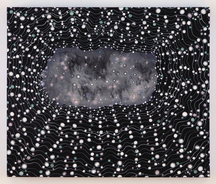 Barbara Takenaga, Cold Light (Firefly), 2014. Acrylic on wood panel, 20 x 24 inches