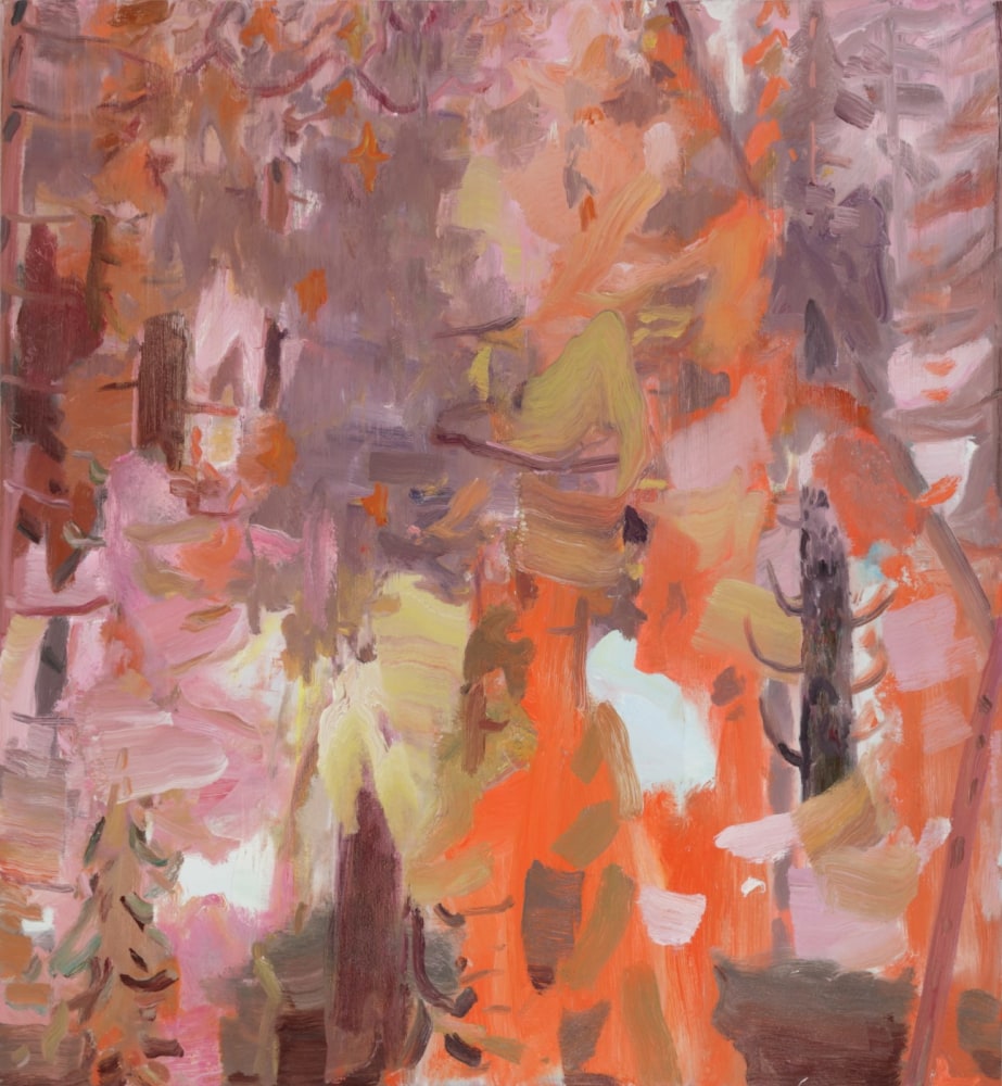 Eric Aho, Oaks and Pine, 2021. Oil on linen, 52 x 48 inches