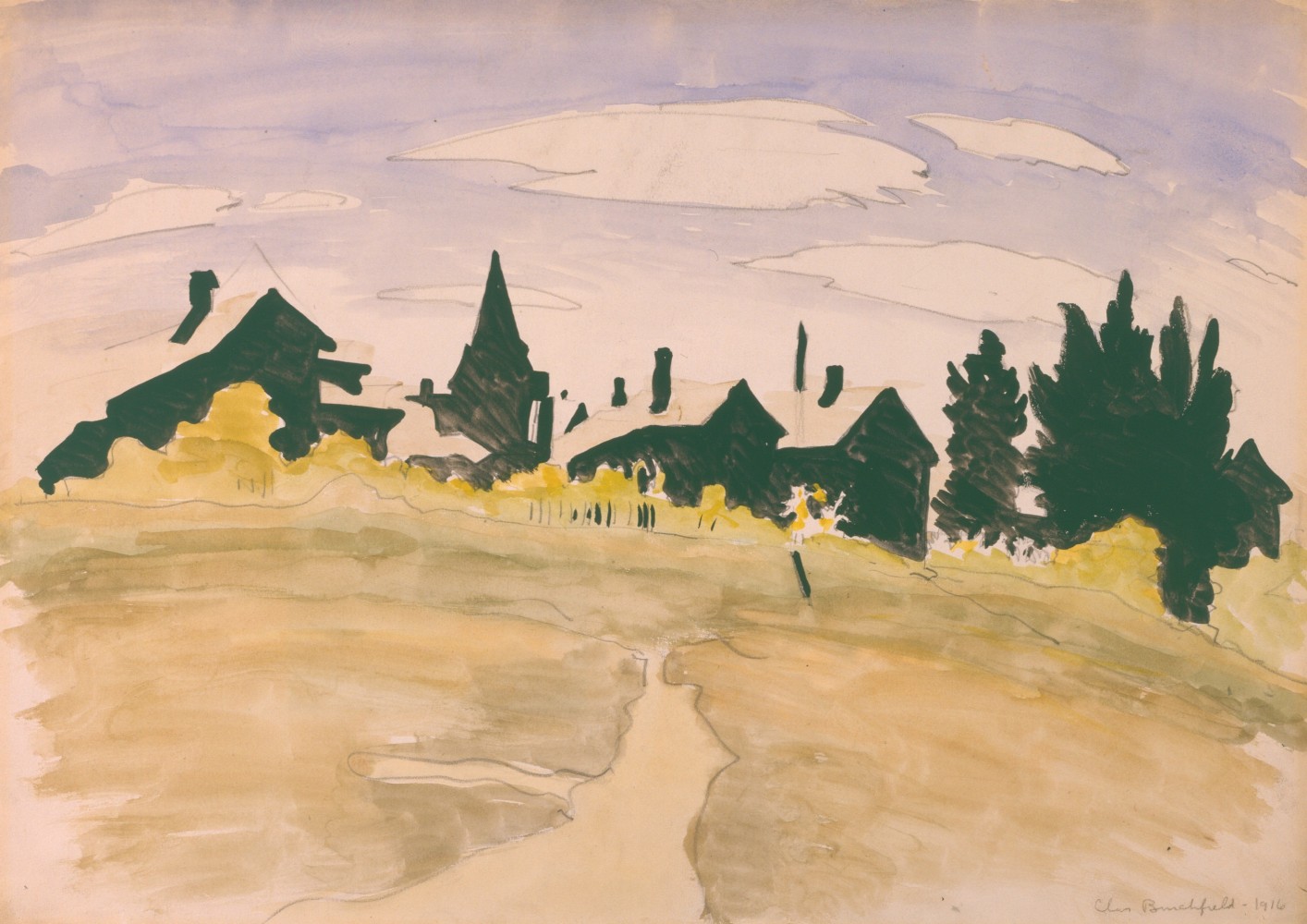 Noon In September, 1916

Watercolor and graphite on paper

14 x 20 inches