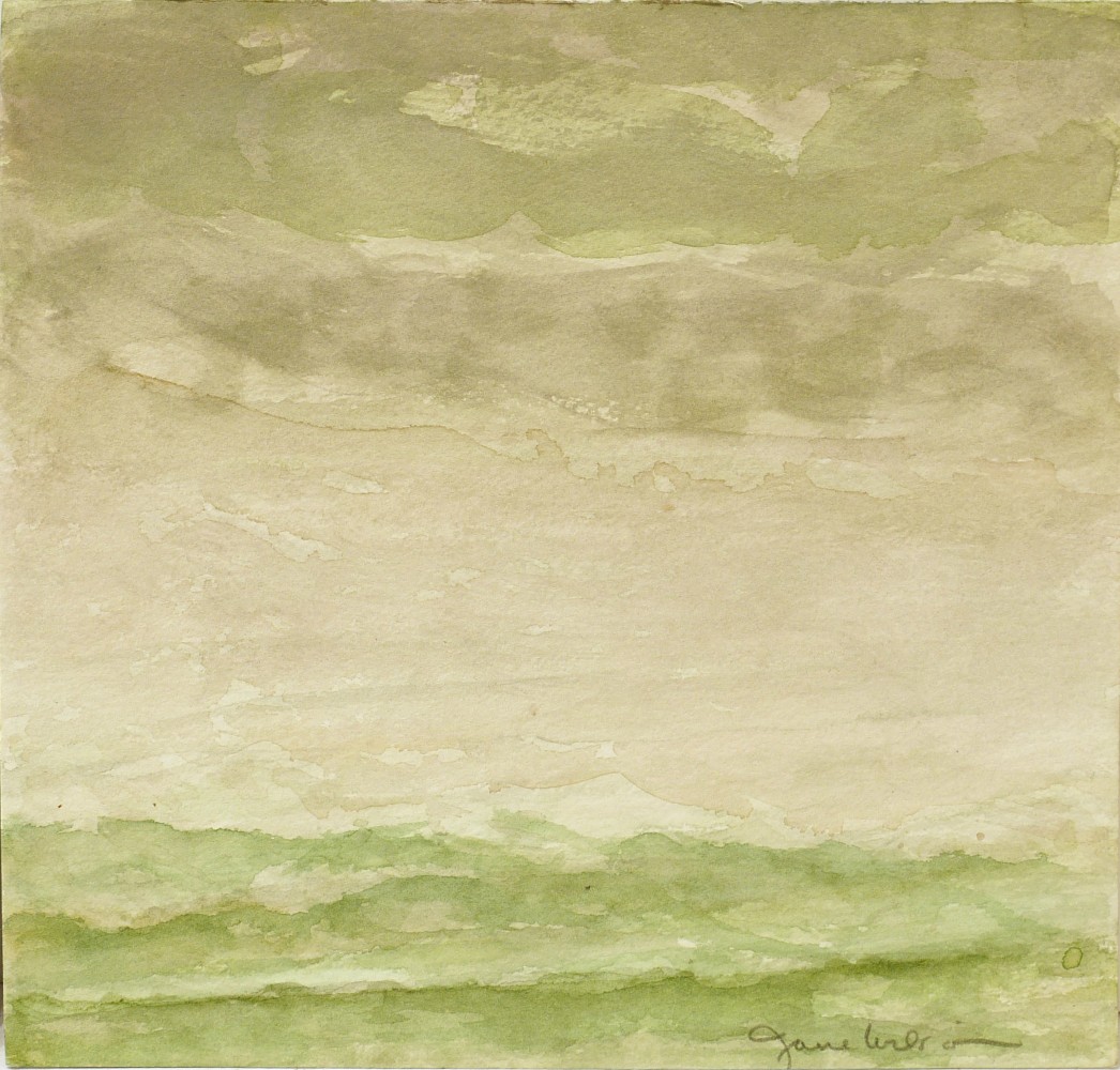 Jane Wilson, Storm, 2001. Watercolor on paper, 8 x 8 inches