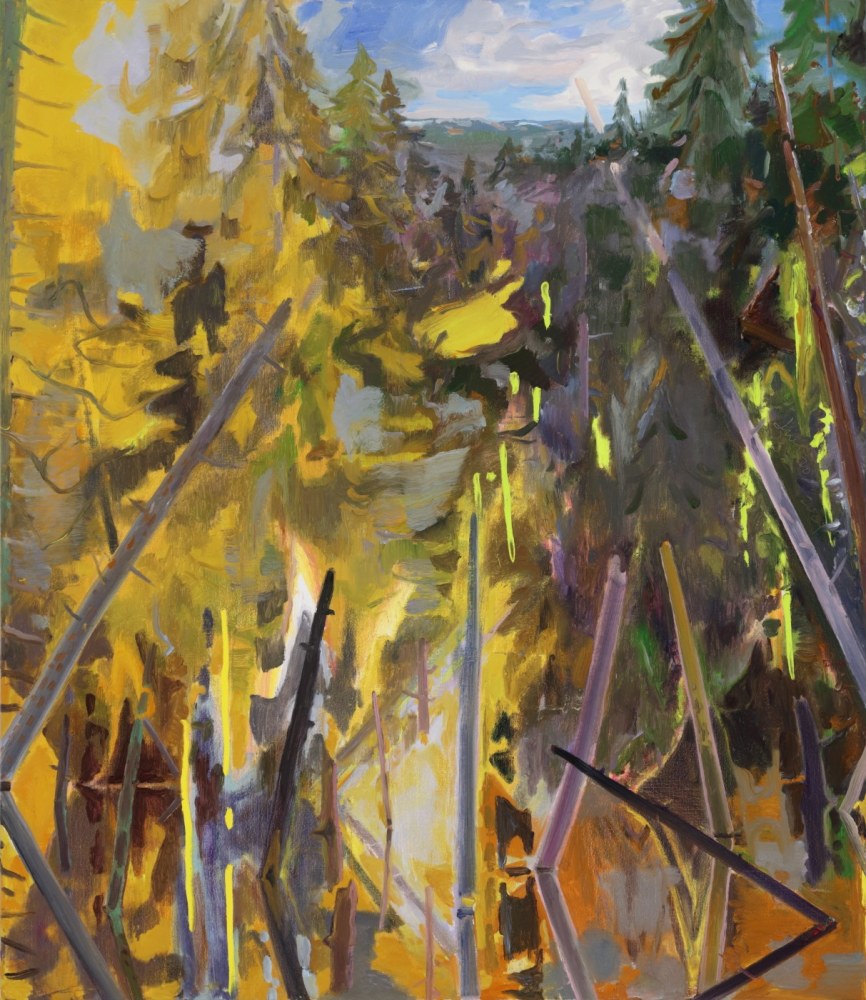 Eric Aho, Tamarack, 2021. Oil on linen, 60 x 52 inches