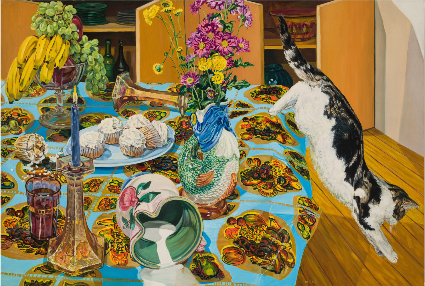 Scat!, 1986. Oil on canvas, 58 x 85 inches