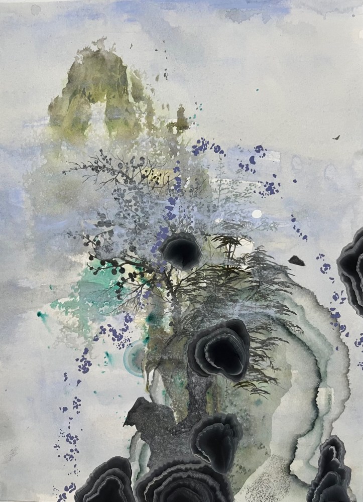 Darren Waterston, As I Fell Asleep no. 1, 2022. Gouache on rag paper, 12 x 9 inches