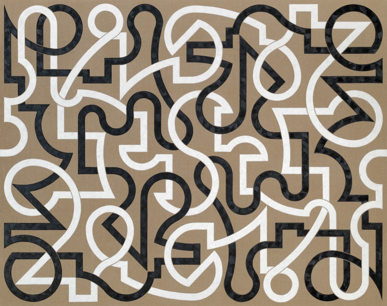 Valerie Jaudon, Duetto, 2023. Oil on linen 66 x 84 inches