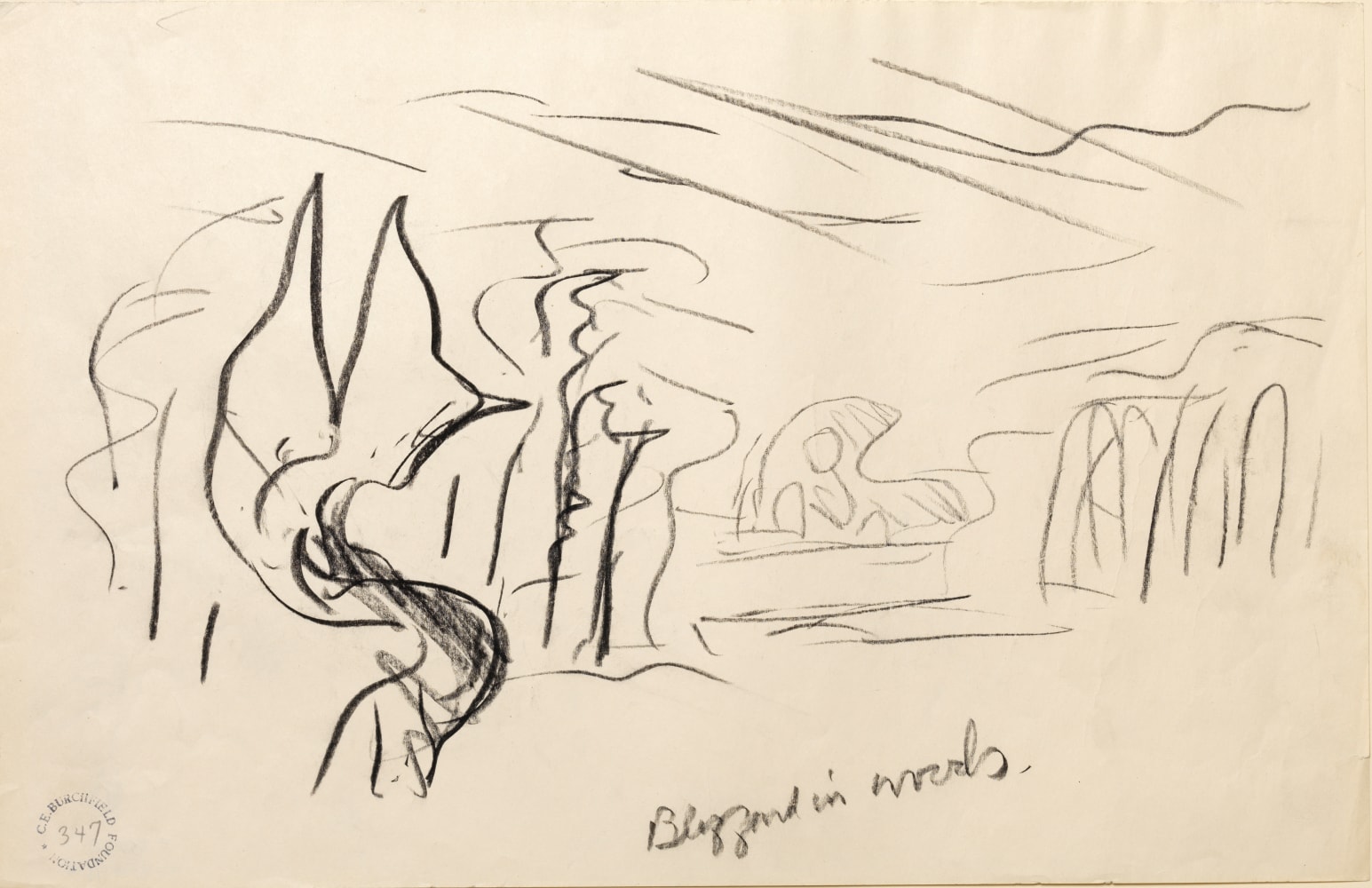 A Blizzard In Woods, n.d.

Crayon on paper

11 x 17 inches