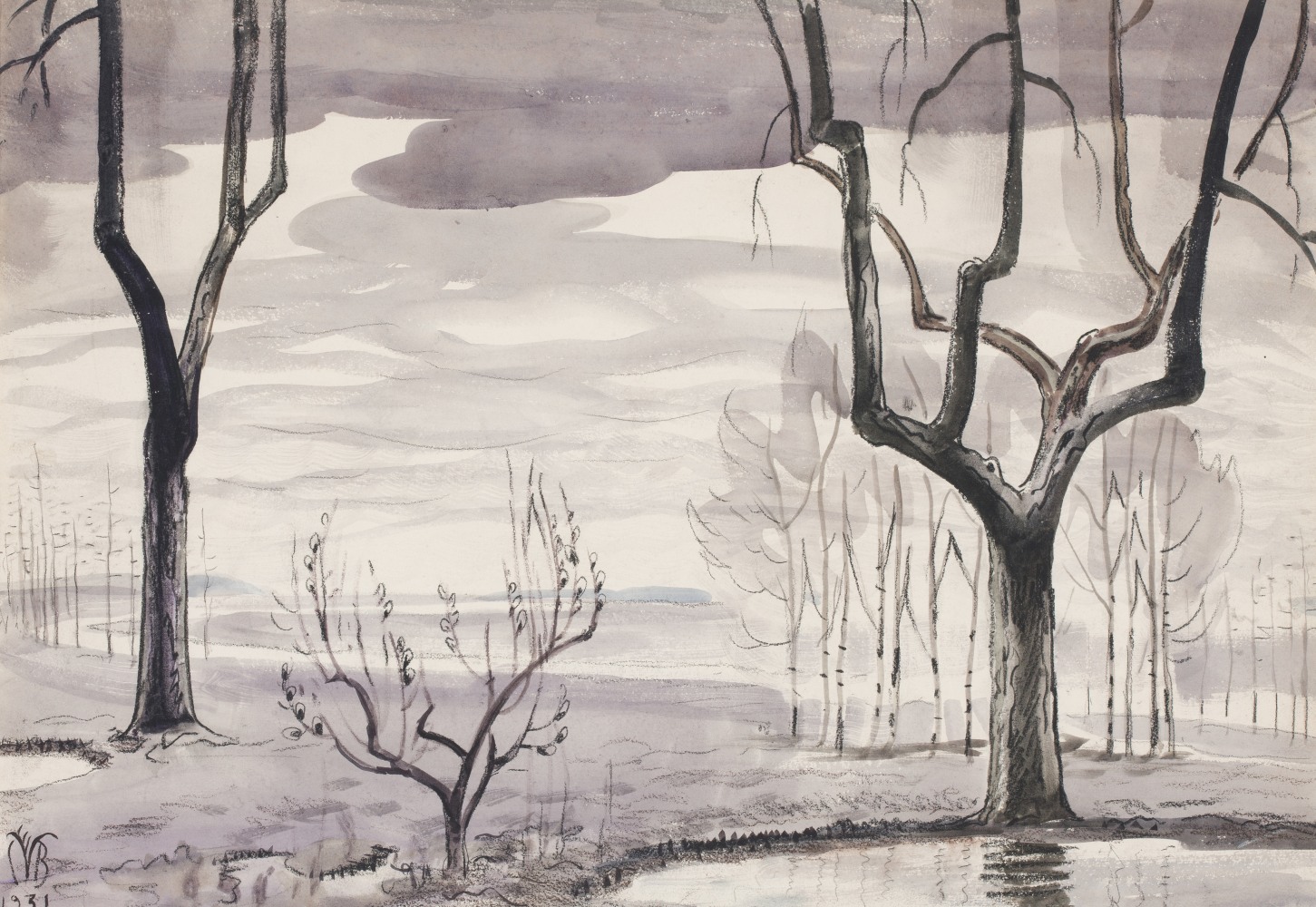 Return of Spring, 1931

Crayon and watercolor on paper

14 x 20 inches