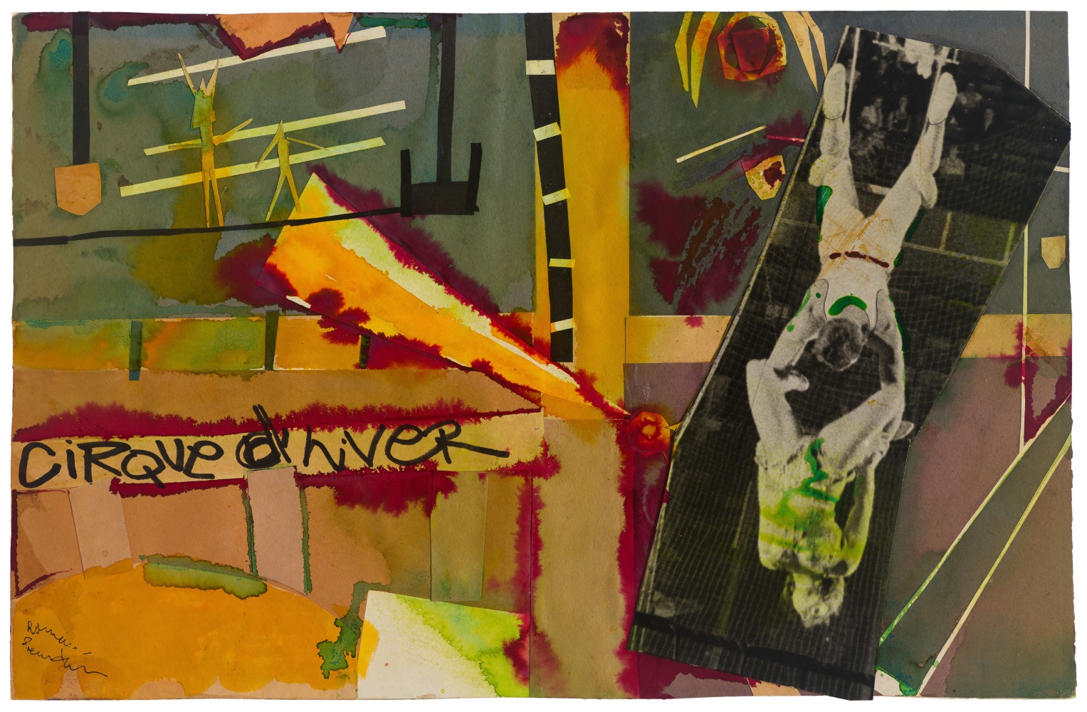 Cirque d’Hiver, 1981 Collage on paper, 14 x 22 inches