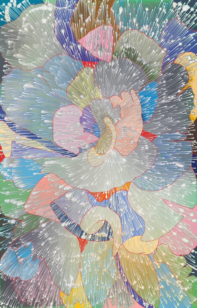 Hummer, 2024 Acrylic on linen 70 x 45 inches