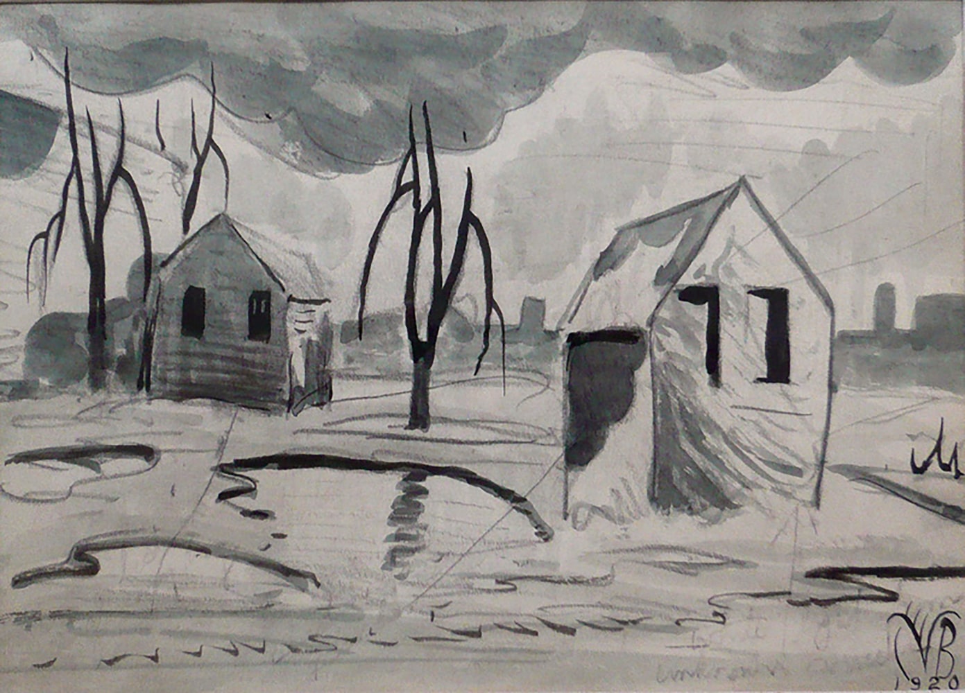 Factory Town Scene, 1920

Ink and graphite on paper

5 7/8 x 8 7/8 inches