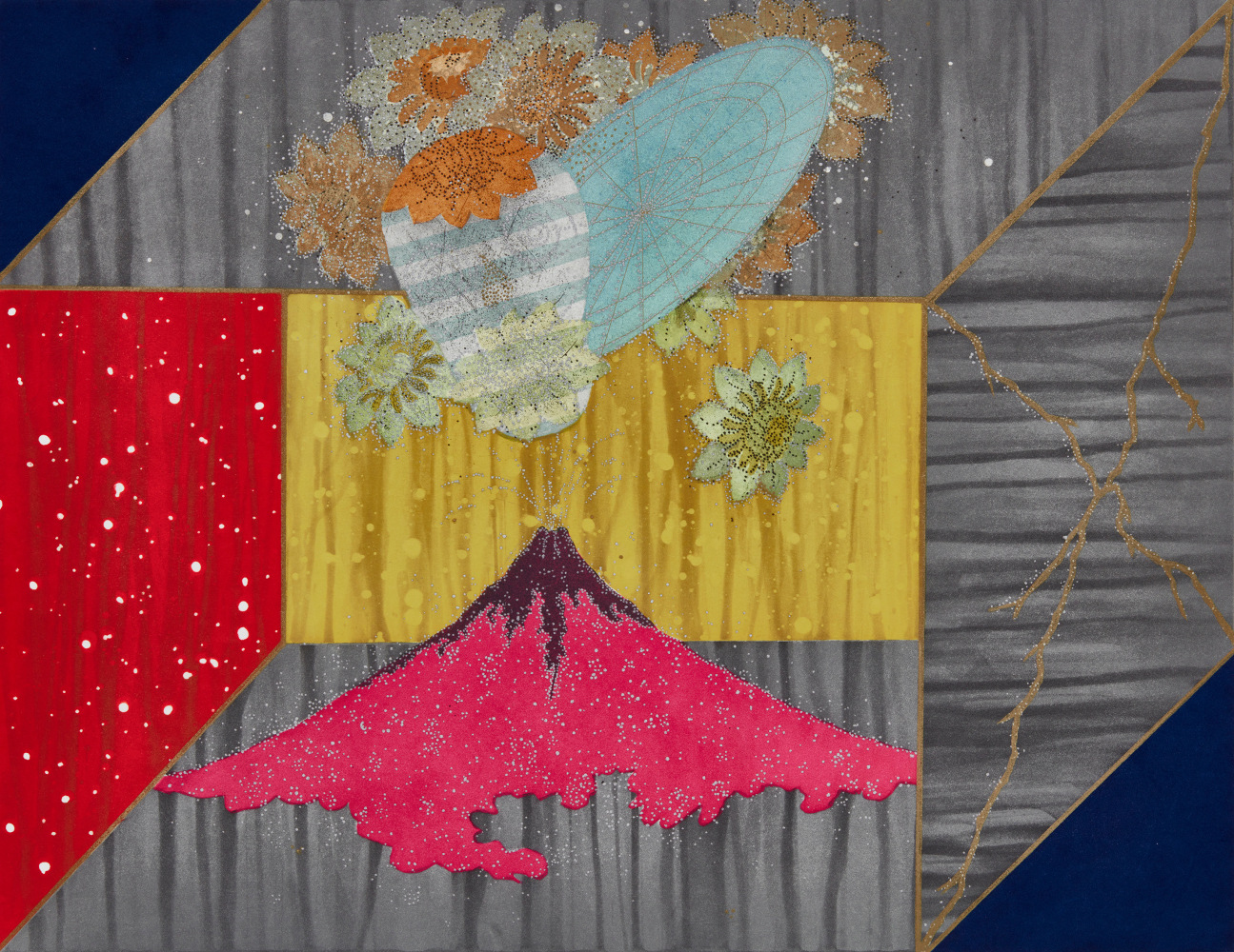 Chie Fueki, Mount Fuji, 2006. Etching, 17 5/8 x 22 3/4 inches, edition of 30