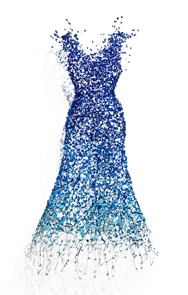 Key-Sook Geum
Blue Resonance
black wire, blue straws and beads
50h x 31w x 25.50d in