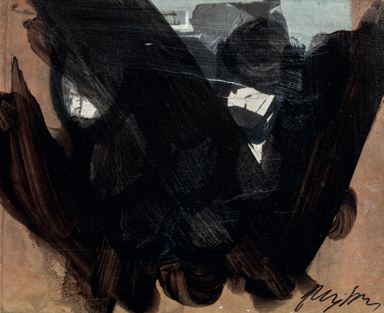 George Dunbar
Action Painting in Black and Tan, 2014
Acrylic on paper mounted on panel
11 1/2 x 13 1/2 inches
 
 