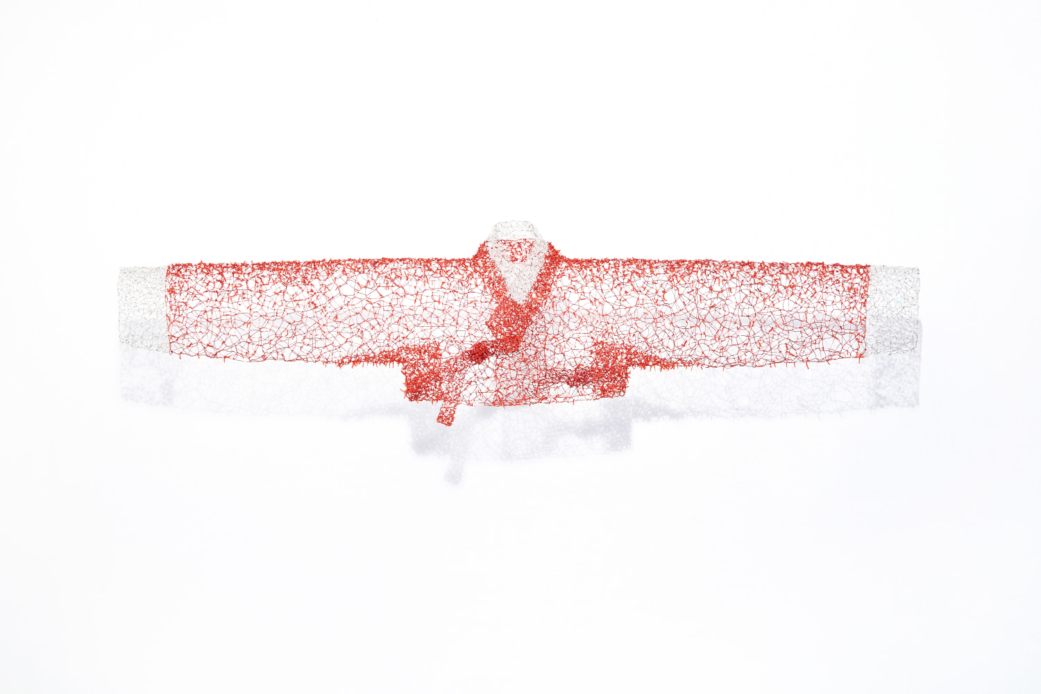 Key-Sook Geum
Greetings in Coral
red wire, coral beads
11h x 51w x 3d in