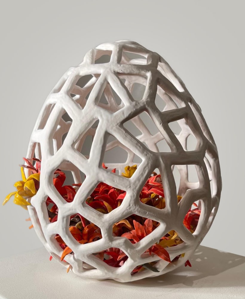 Bradley Sabin

Floral Egg, 2023

ceramic, glaze

18h x 16w x 14d in