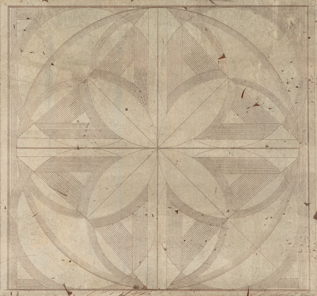 George Dunbar
Coin du Lestin LX, 1962
silver leaf over clay on board
11h x 12w in