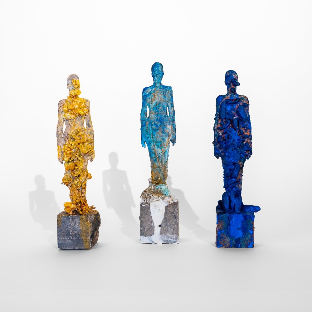 Raine Bedsole
Karyatides (Goddesses), 2022
steel, stone and mixed media
12h x 3.50w x 3d in