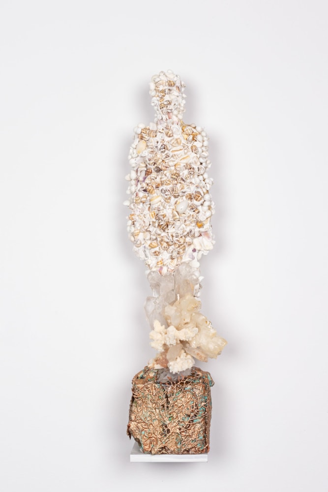 Raine Bedsole
Marpessa, 2024
steel, stone, coral, shells, quartz crystals
13h x 3w x 3d in