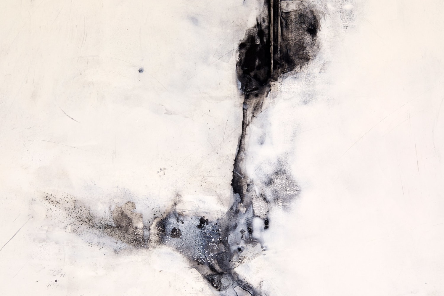 Andrew Wapinski
Untitled XV (detail), 2022
Anthracite Coal, Pigmented Ice, Acrylic, &amp;amp; Ink on Linen Mounted Panel
50h x 70w x 2.50d in
SOLD