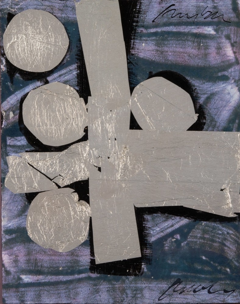 George Dunbar
Bonfouca No. 84 or 65, 2019
acrylic and paper collage, Palladium leaf