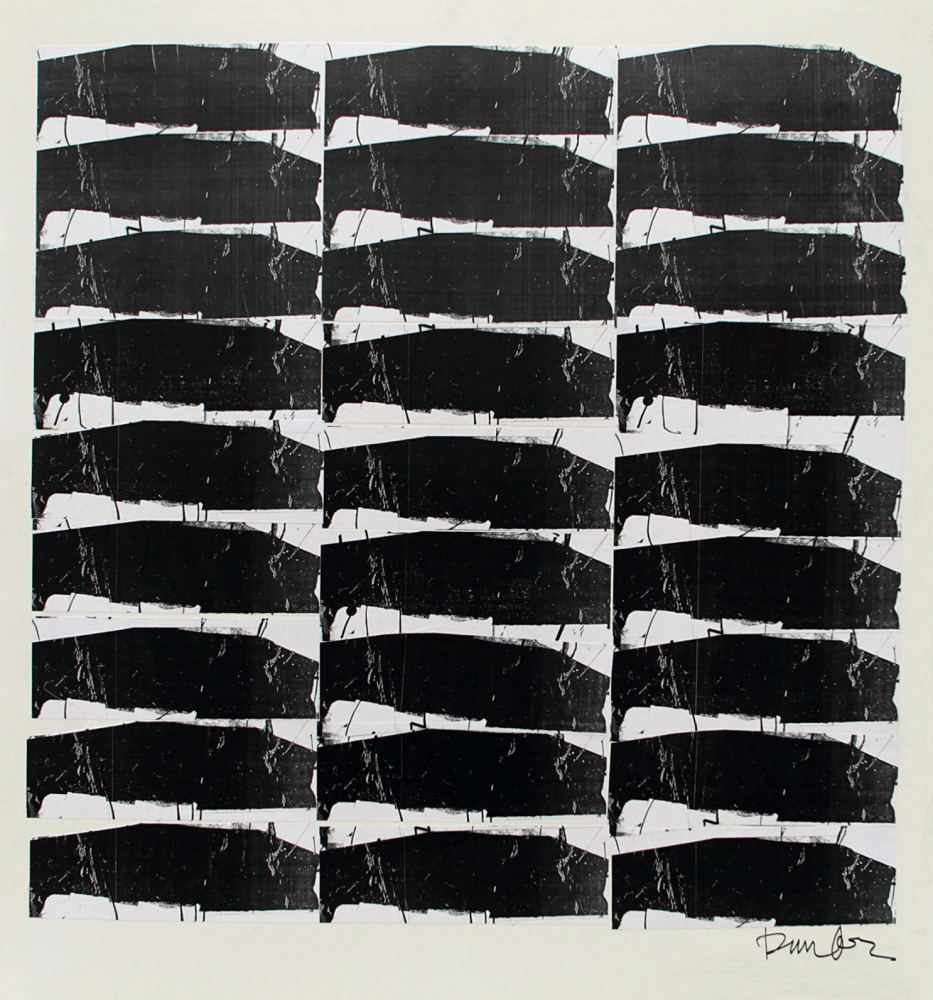 Black and White Series No. 3, 2009
Acrylic wash on paper collage
32 x 29 inches