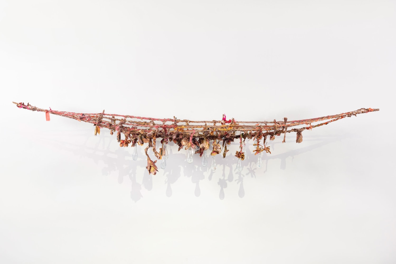 Raine Bedsole
Nemea, 2024
steel, silk, glass, pain
71h x 14w x 12d in