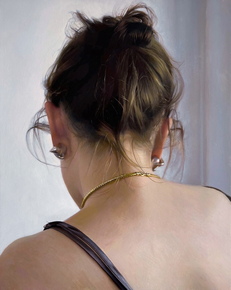 Clio Newton, 2023 oil on panel 19 3/4 x 15 3/4 inches