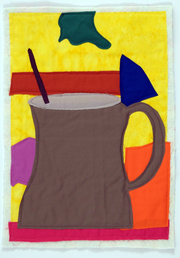 Michael C. Thorpe Gray Glass (from FV1 project), 2024 quilting cotton, batting, and thread 17 1/4 x 12 1/4 inches