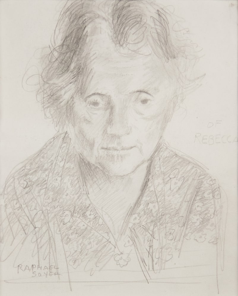 Raphael Soyer Of Rebecca, n.d pencil on paper 11 1/2 x 7 3/4 inches