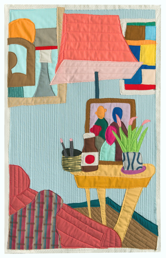 Michael C. Thorpe Corner, 2022 Textile, quilting cotton and thread 38 ¾ x 24 ½ inches