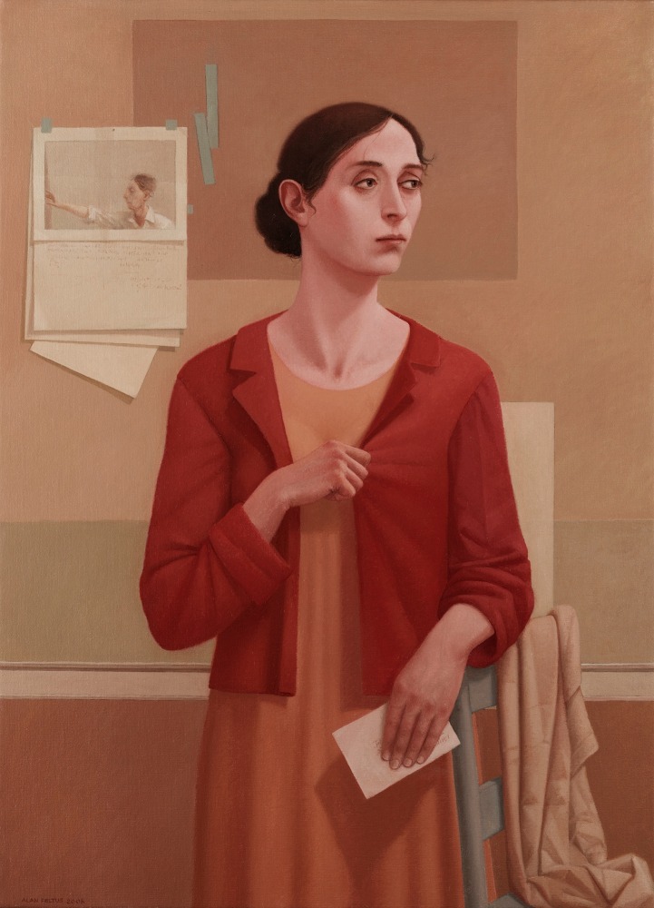 Alan Feltus The Red Jacket, 2008 oil on canvas 43 1/4 x 31 1/2 inches