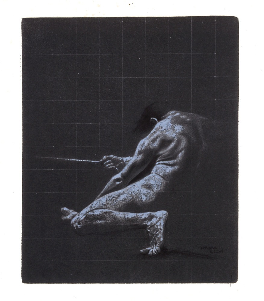 Craig McPherson Study for Titans (Rope), 2004 pastel on prepared paper 13 11/16 x 11 1/16 inches