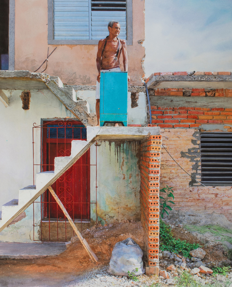 Rance Jones, Web, 2023, watercolor on paper, 25 x 21 inches