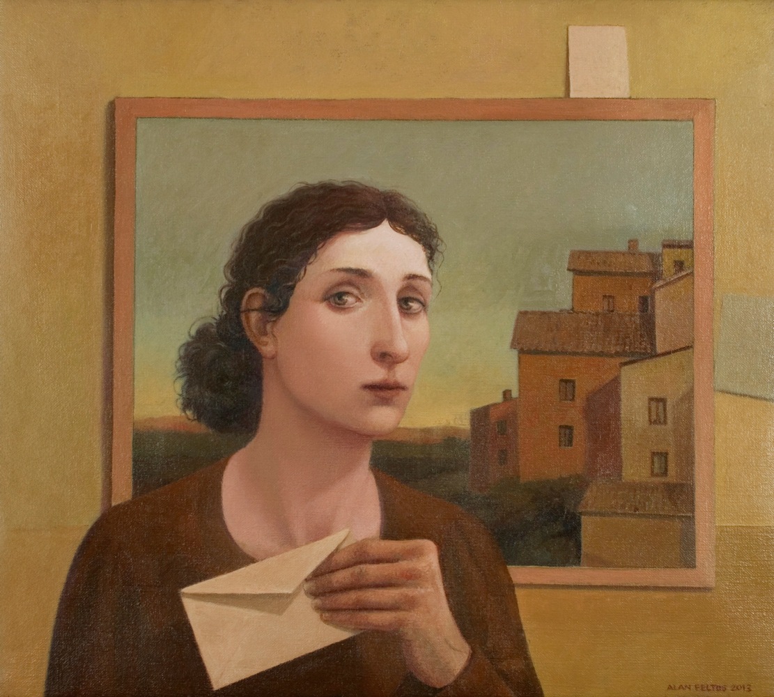 Alan Feltus La Lettera, 2013 oil on linen 19 3/4 x 19 3/4 inches