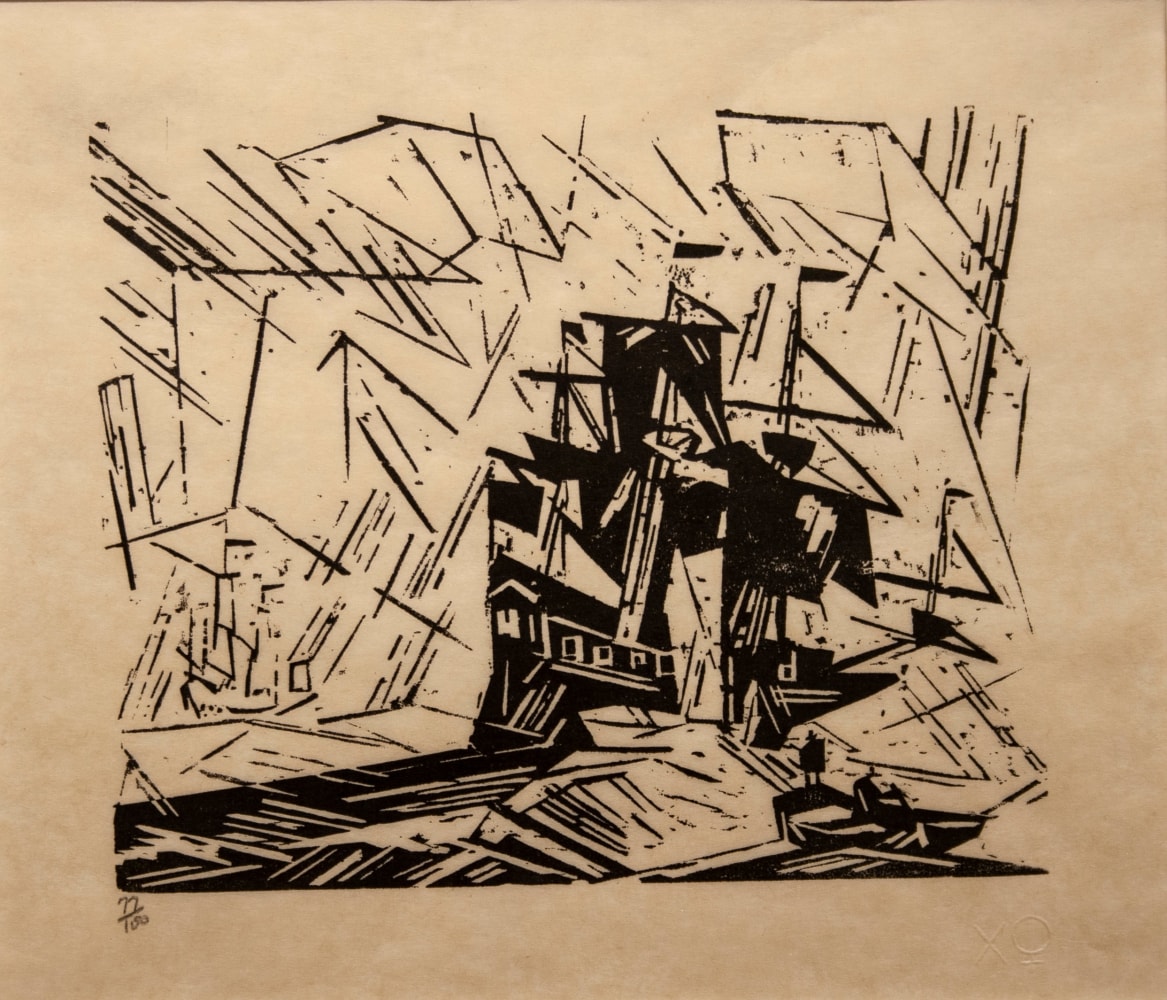 Lyonel Feininger In the Offing, 1903 woodcut 6 3/4 x 8 3/8 inches Edition 77/100