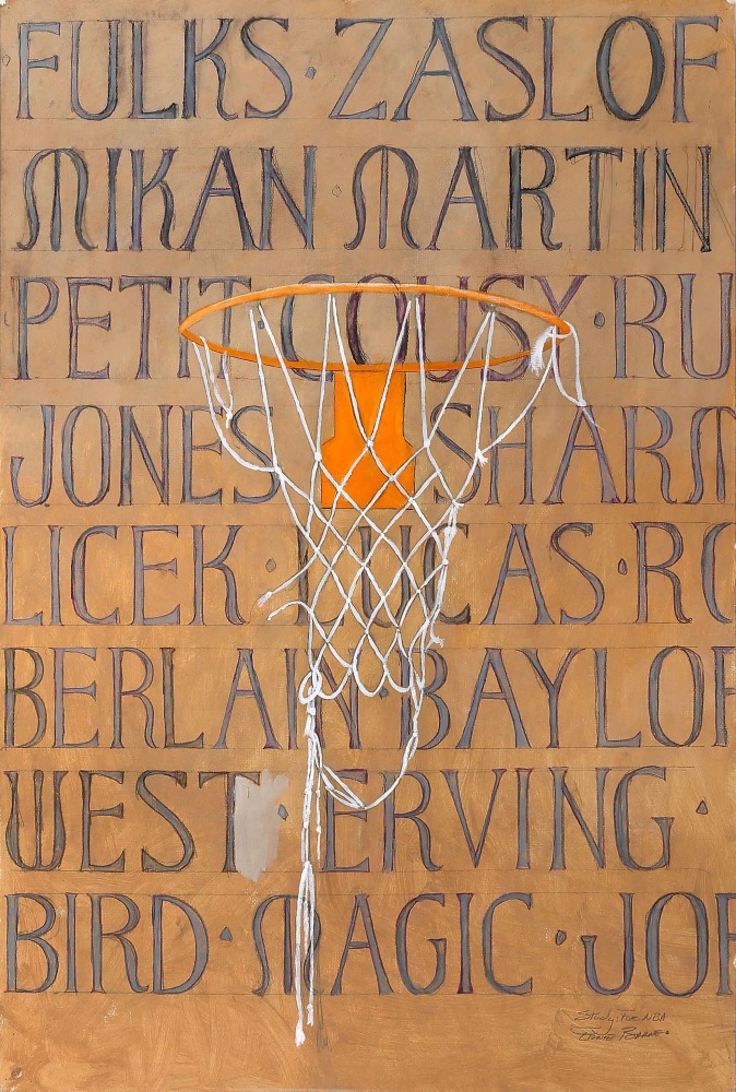 Ernie Barnes Study for The Dream Unfolds, 1995 acrylic and graphite on paper 37 7/8 x 25 3/8 inches