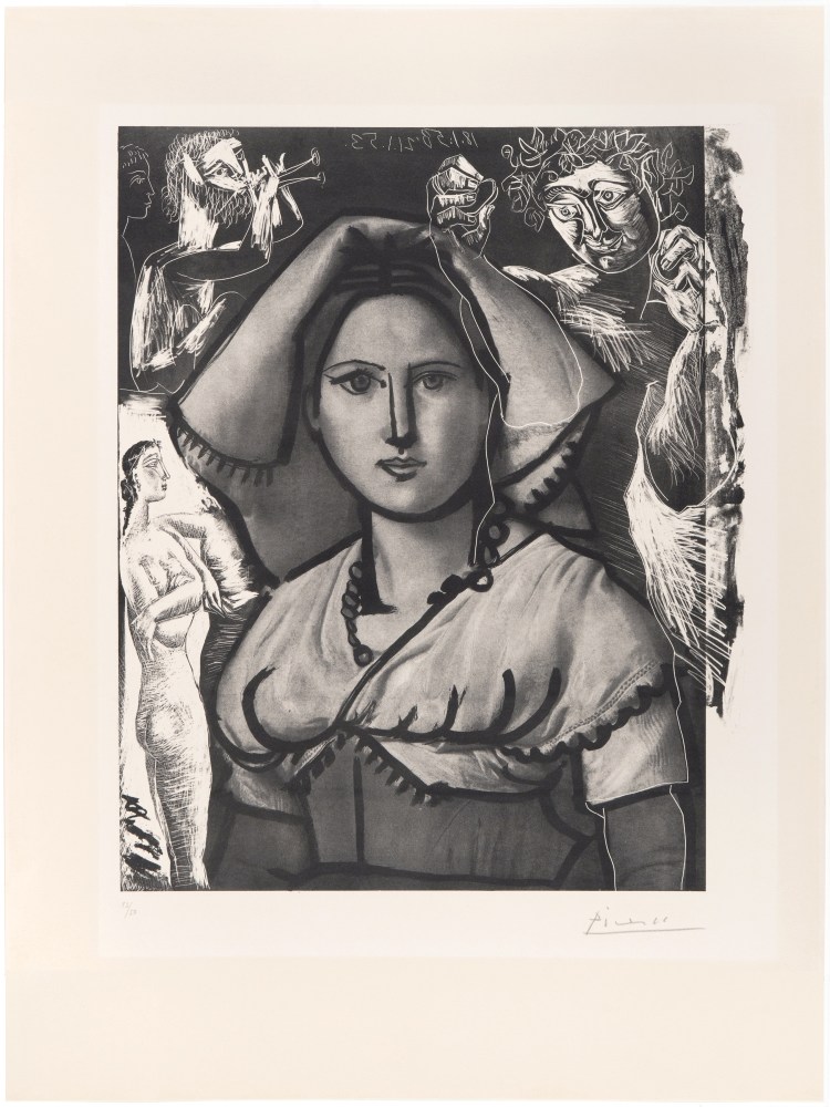 L'Italienne (d'après le tableau de Victor Orsel), 1953 (January 21, Paris) lithograph 17 1/2 x 15 inches (image) 25 1/8 x 19 1/2 inches (sheet) 32 3/8 x 26 1/2 inches (framed)