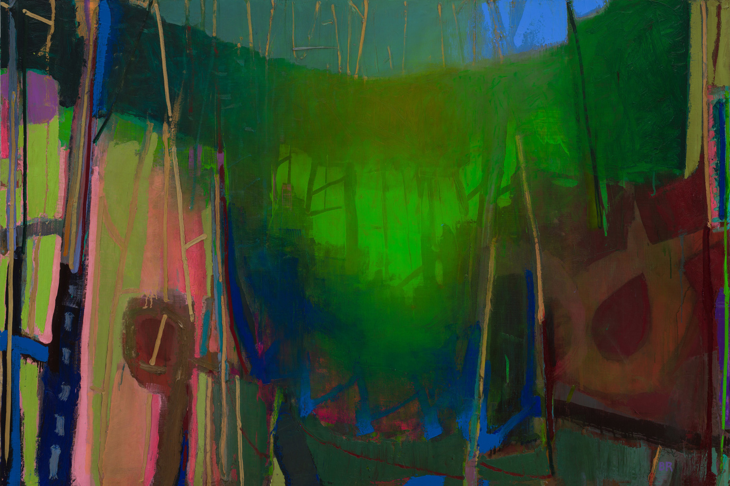 Brian Rutenberg Green Goddess 2, 2021 oil on linen 40 x 60 inches