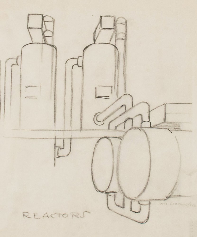 Louis Lozowick Reactors, c. 1930 pencil on paper 13 1/2 x 10 7/8 inches