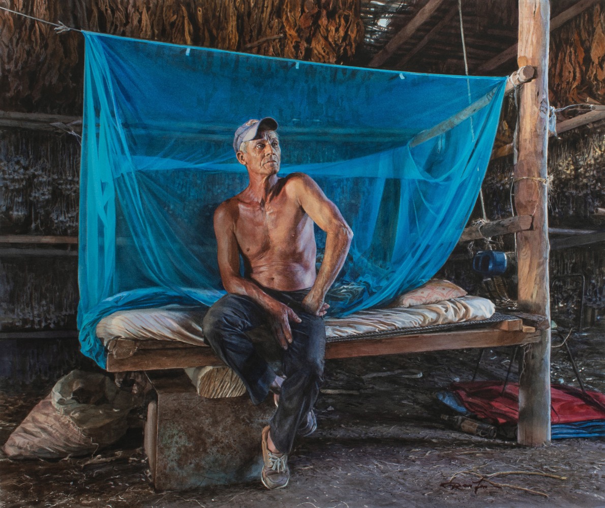 Rance Jones, Protector, 2023, watercolor on paper, 21 x 25 inches