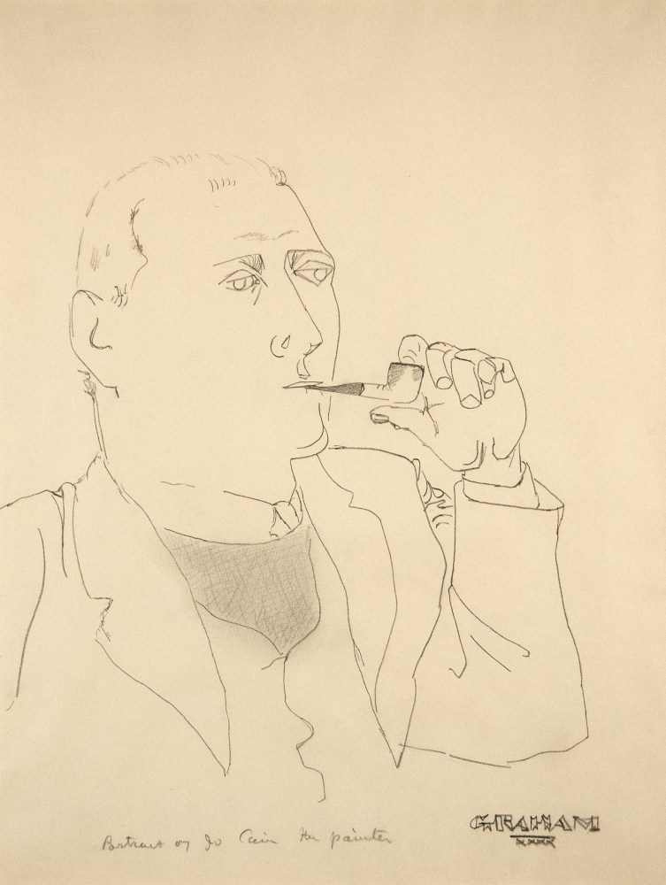John Graham Portrait of a Painter (Jo Cain), 1940 pencil on paper 16 1/2 x 13 inches