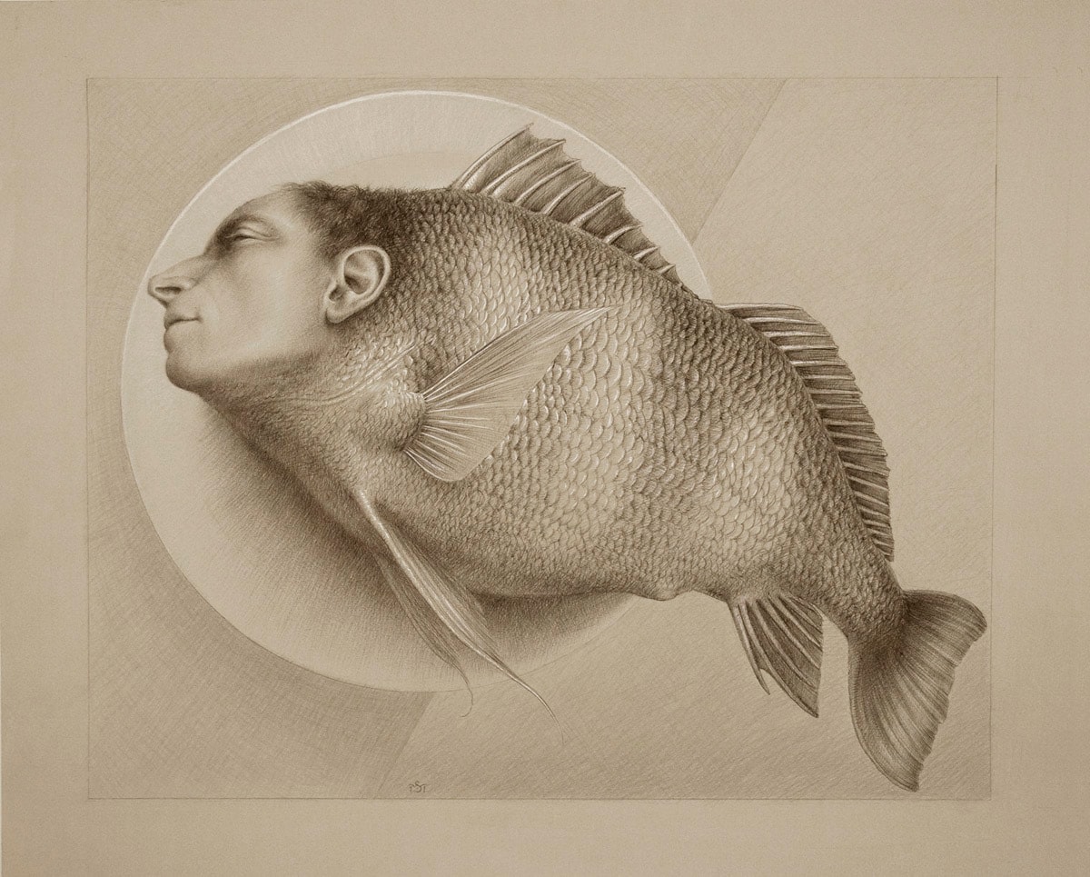 Wade Schuman Study for The Virtues: Sacrifice, 2011 Ball Point pen, Gel pen on paper 15 3/4  x 19 1/2 inches image