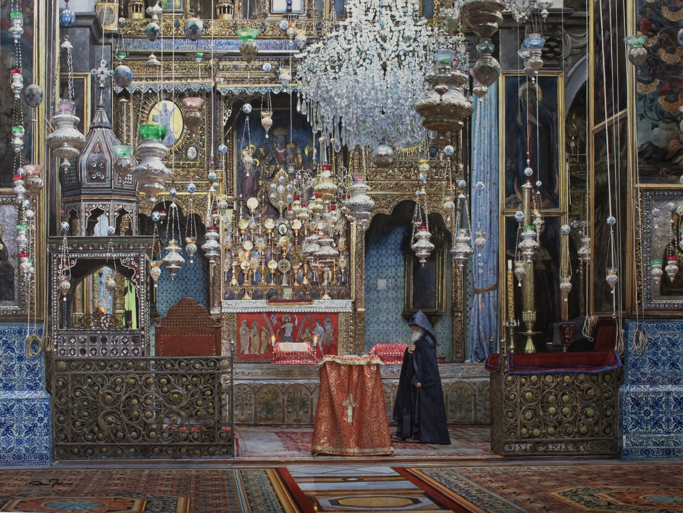 Rance Jones St. James Cathedral, 2024 watercolor 30 x 39 1/2 inches