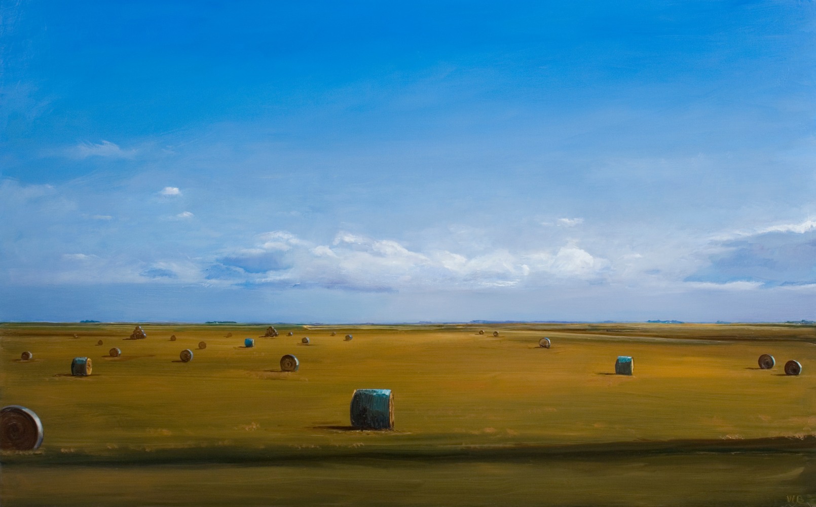 William Beckman Bales #3, 2018-2019 oil on panel 24 x 39 inches