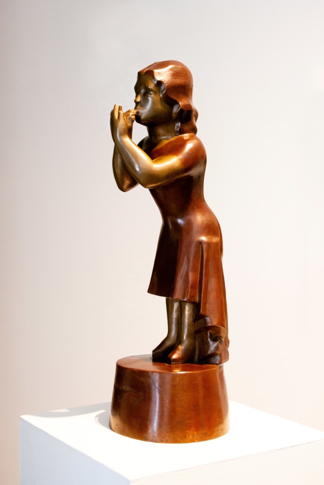 Chaim Gross Making Up, 1929 bronze 22 1/2 x 7 1/2 x 7 1/2 inches Edition 1/6
