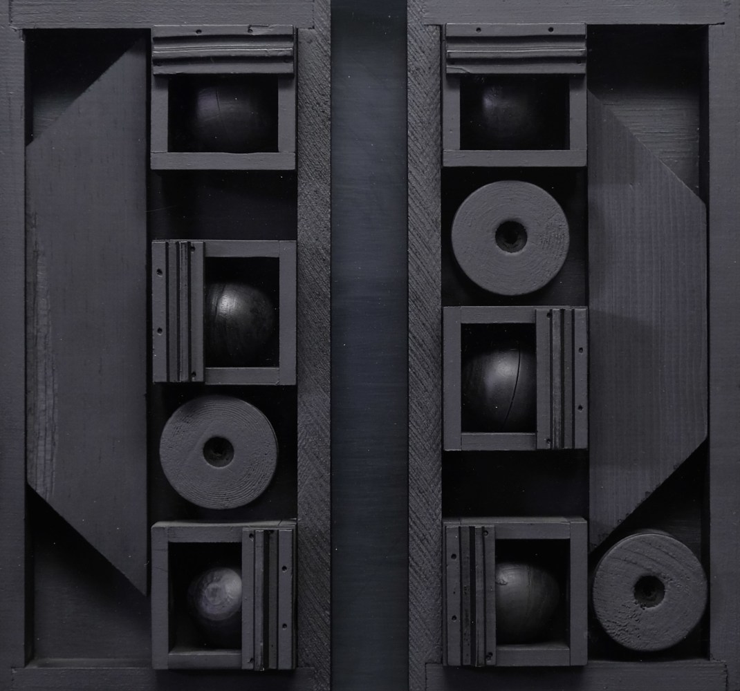 Louise Nevelson Diminishing Reflection XX, 1966 wood on plexiglass 15 1/12 x 17 3/4  x 5 3/8 inches