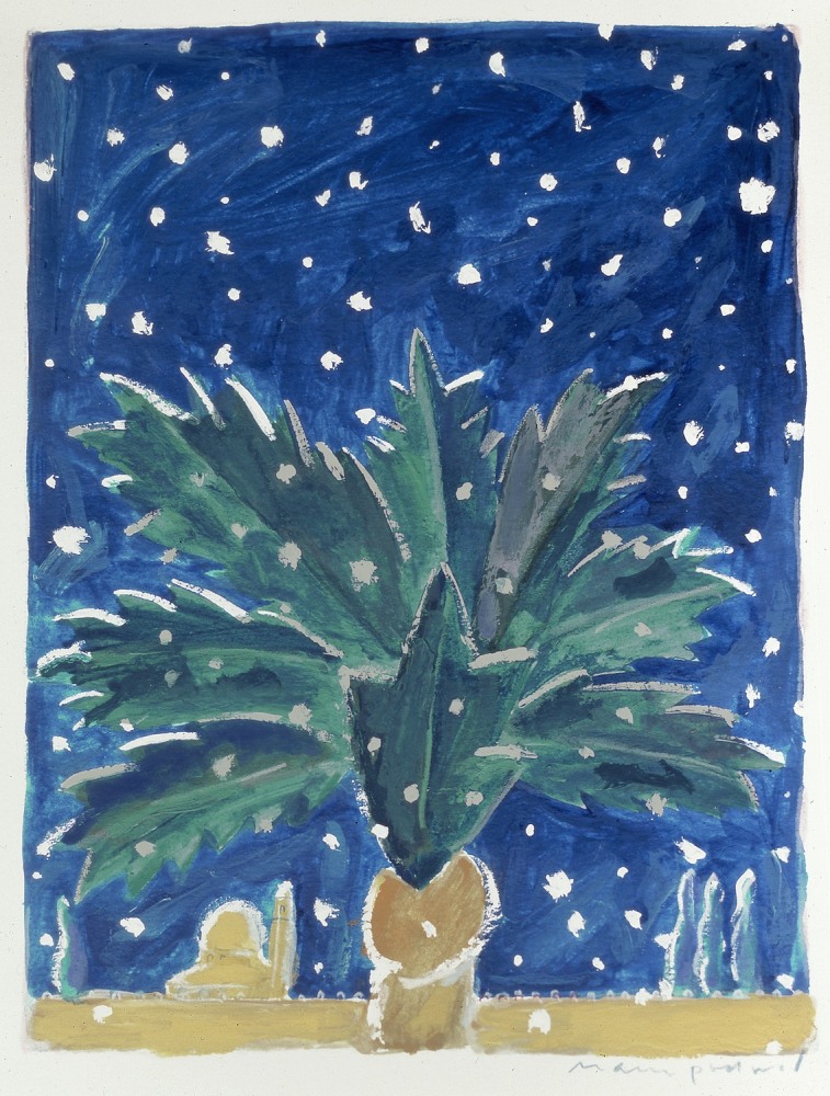 Mark Podwal, Flurry, 1997, gouache on paper, 14 x 11 inches