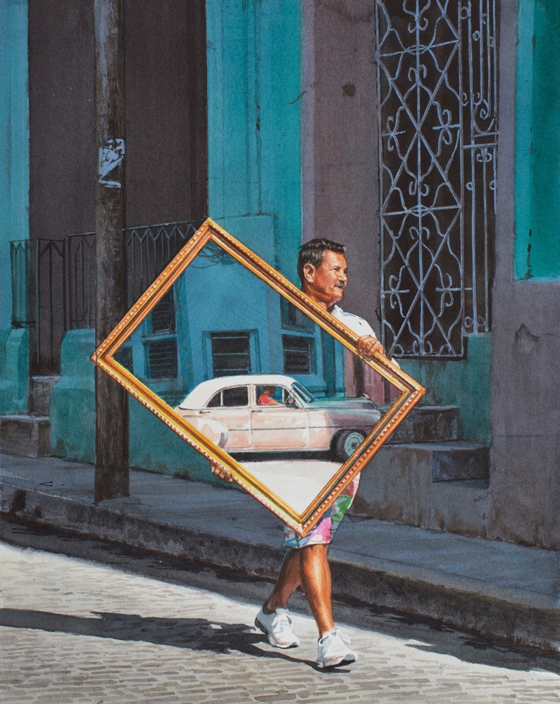 Rance Jones, Illusion, 2021, watercolor on cold press paper, 12 x 10 1/2 inches