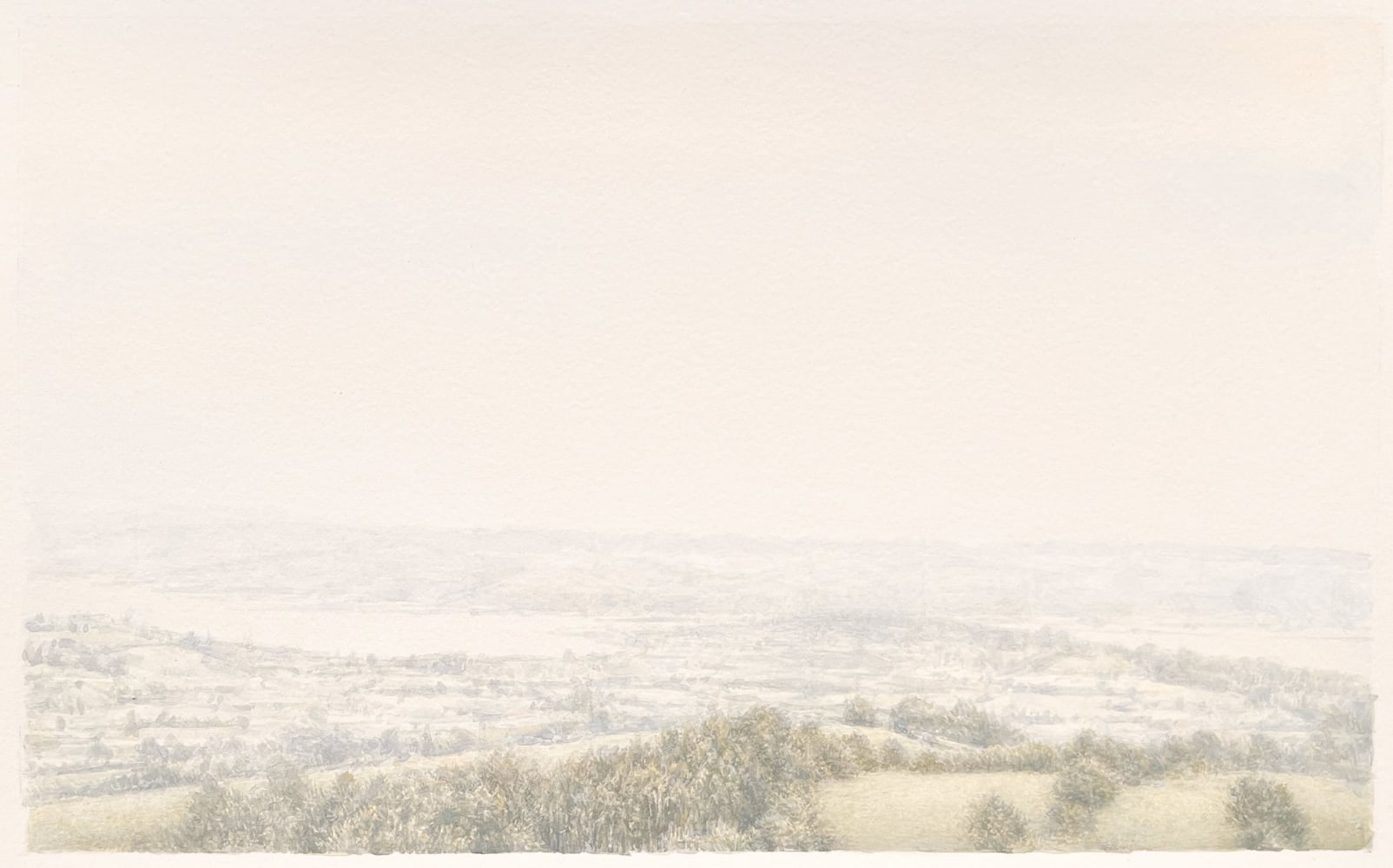 Robert Bauer Above the Bay, 2023 tempera on paper 11 x 17 inches