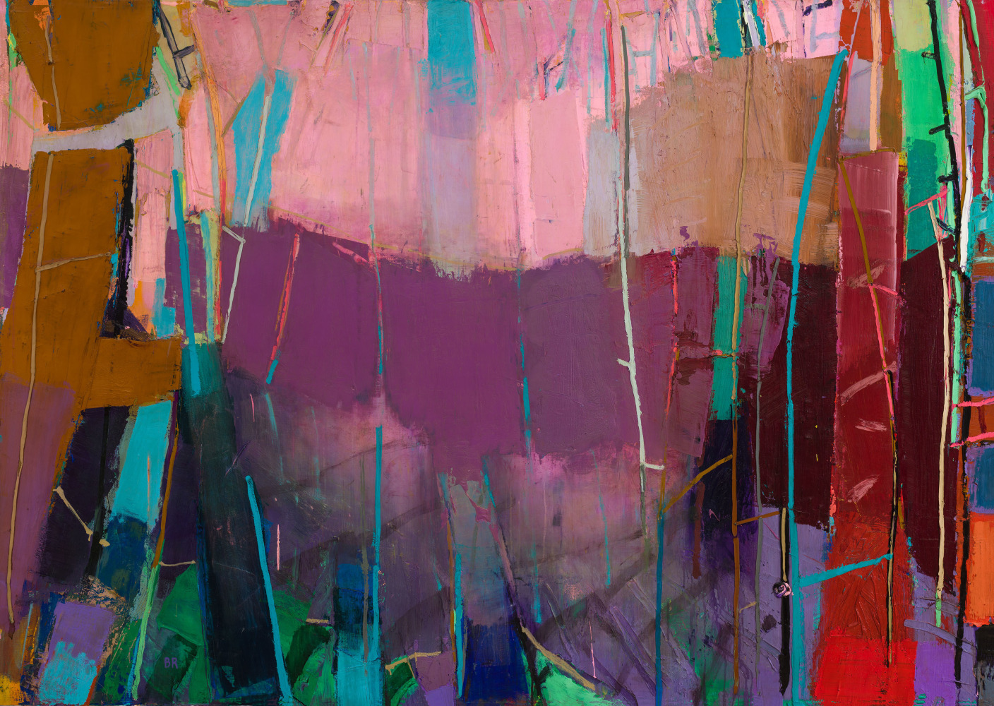 Brian Rutenberg, Reeds Rise 2, 2021, oil on linen, 56 x 79 inches